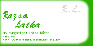 rozsa latka business card